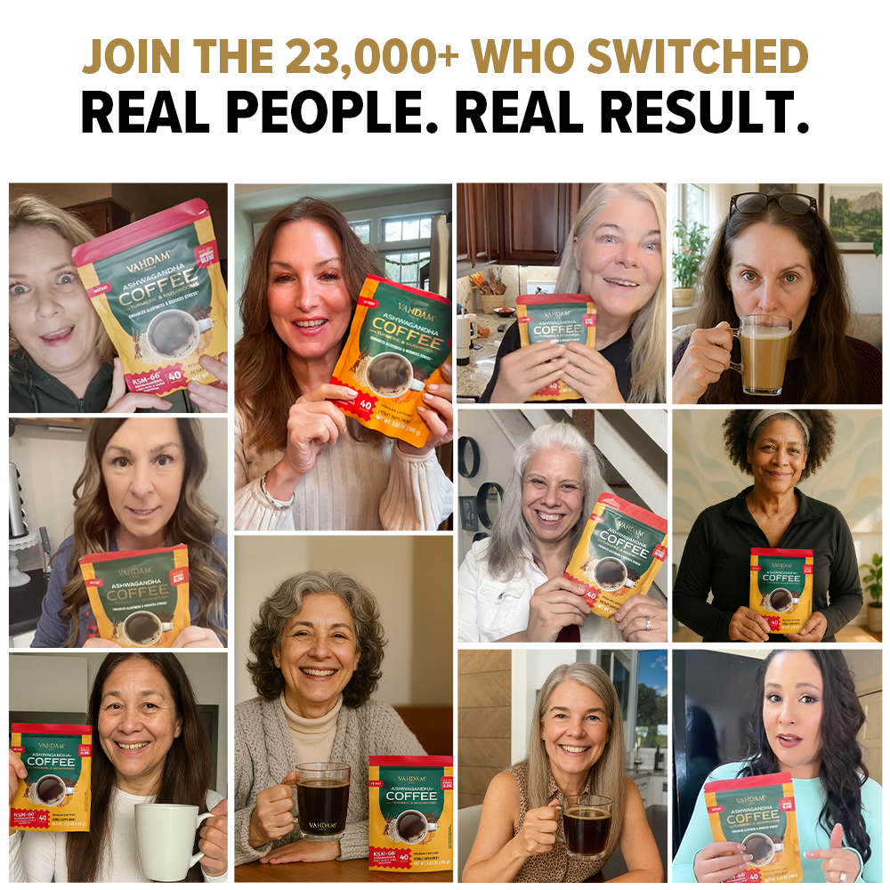 Ashwagandha Coffee (3+3 Packs with 7 Free Gifts worth £35 Included)