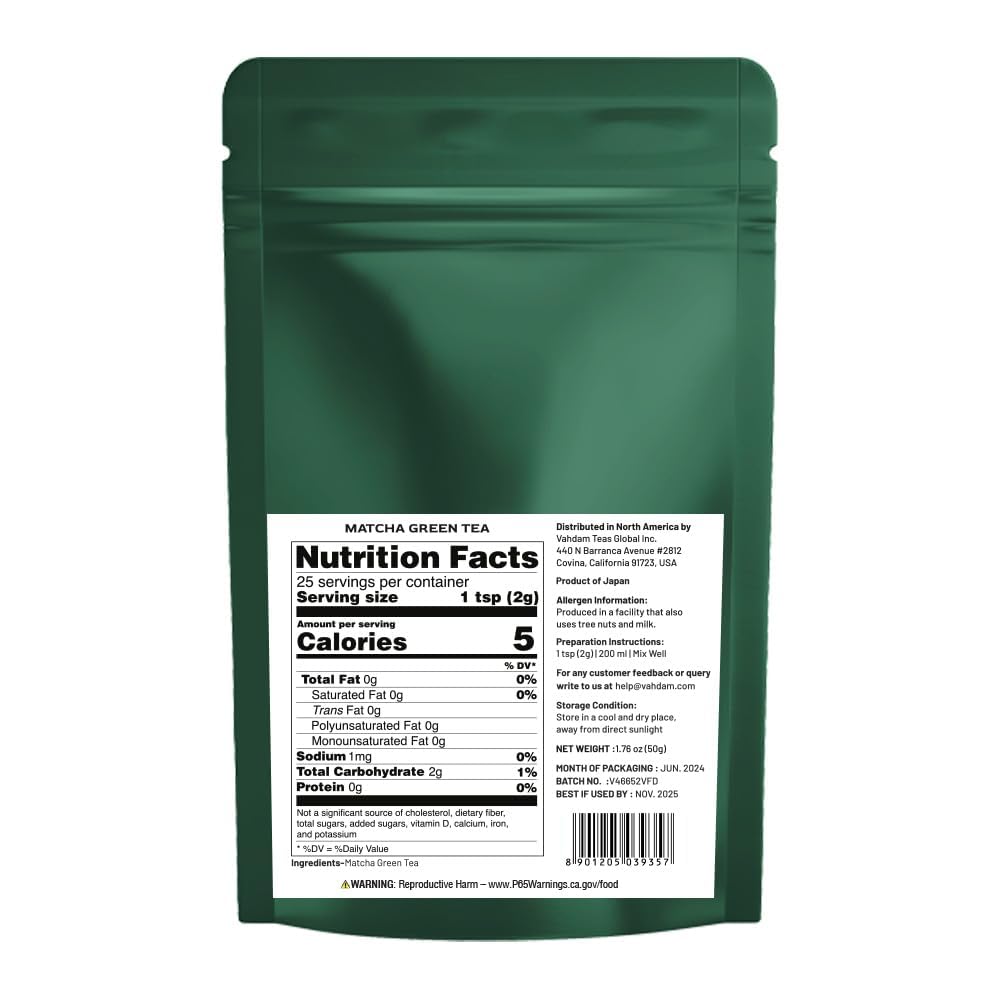 Pure Matcha Green Tea Powder, Culinary Grade 3.53oz/100g