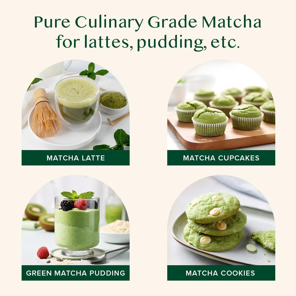 Pure Matcha Green Tea Powder, Culinary Grade 3.53oz/100g