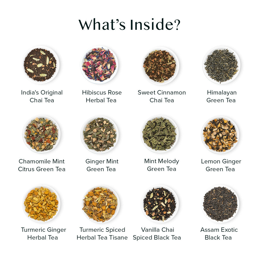 Assorted Tea Bags Sampler, 20 Variants
