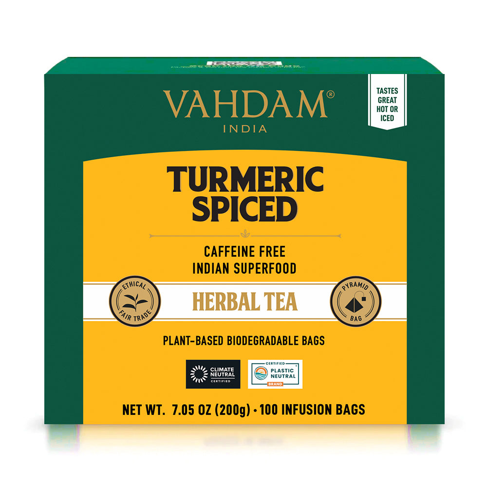 Turmeric Spiced Herbal Tea Tisane, 100 Count