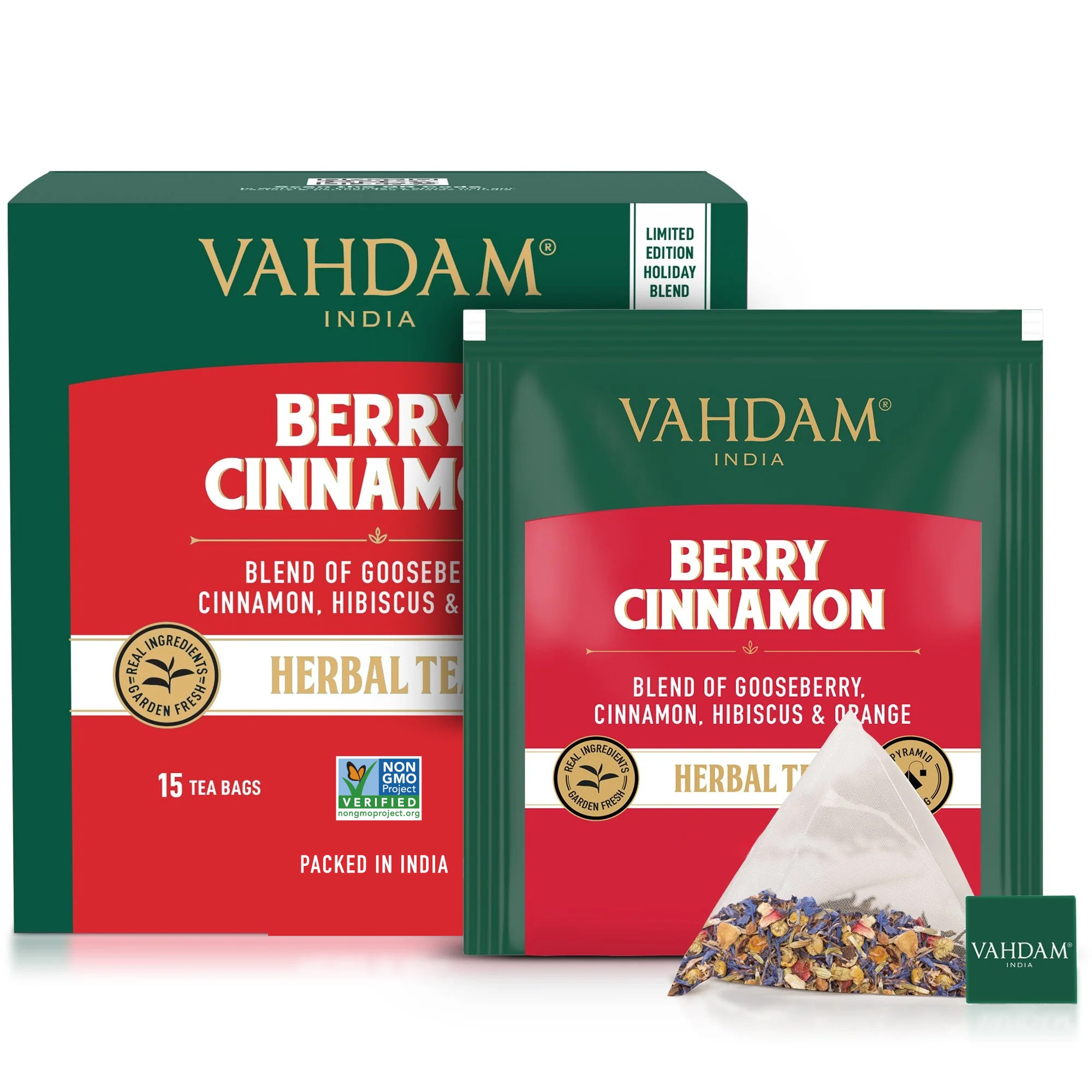 Berry Cinnamon Herbal Tea Tisane, 15 Count , Image - 2