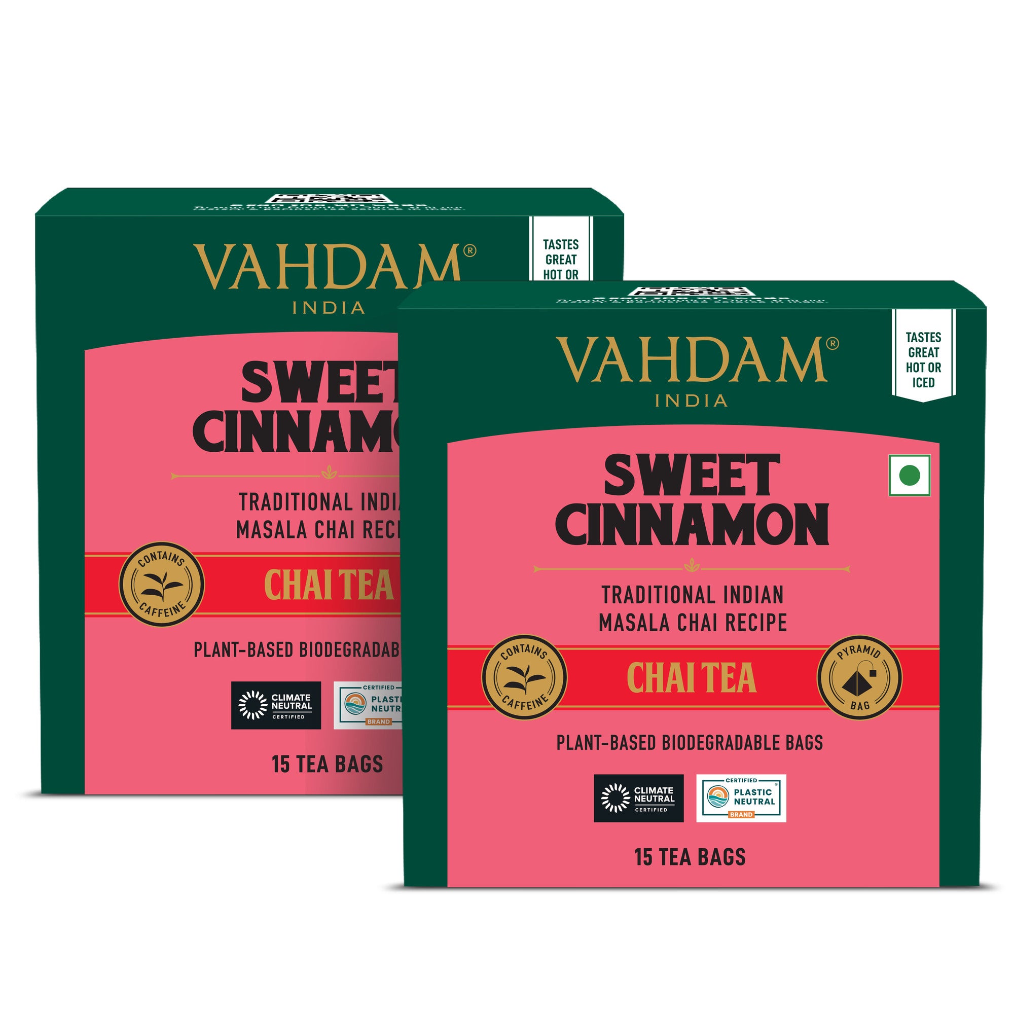 Sweet Cinnamon Masala Chai Tea, 30 Count (15x2)