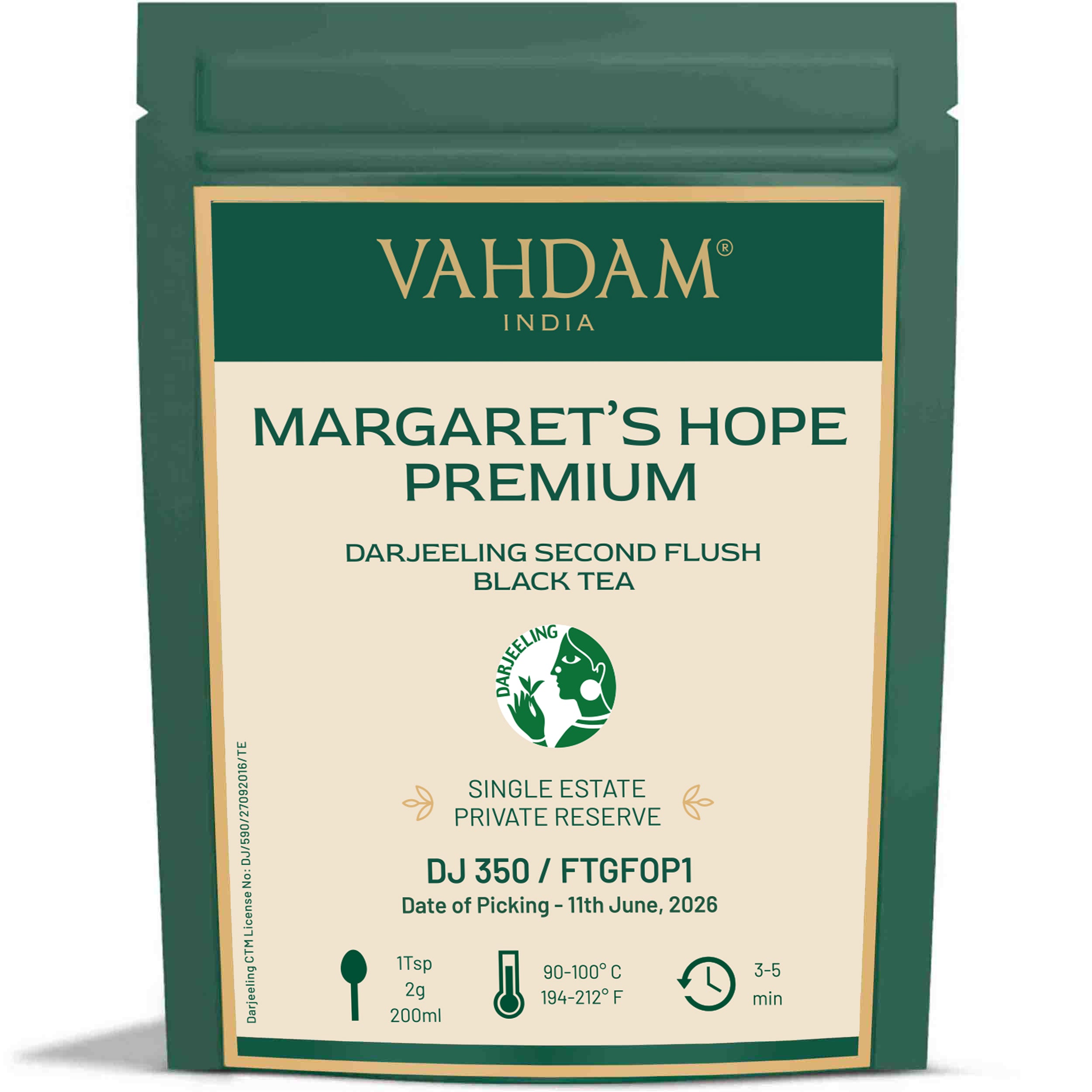 2026 Margaret's Hope Premium Darjeeling Second Flush Black Tea DJ 350