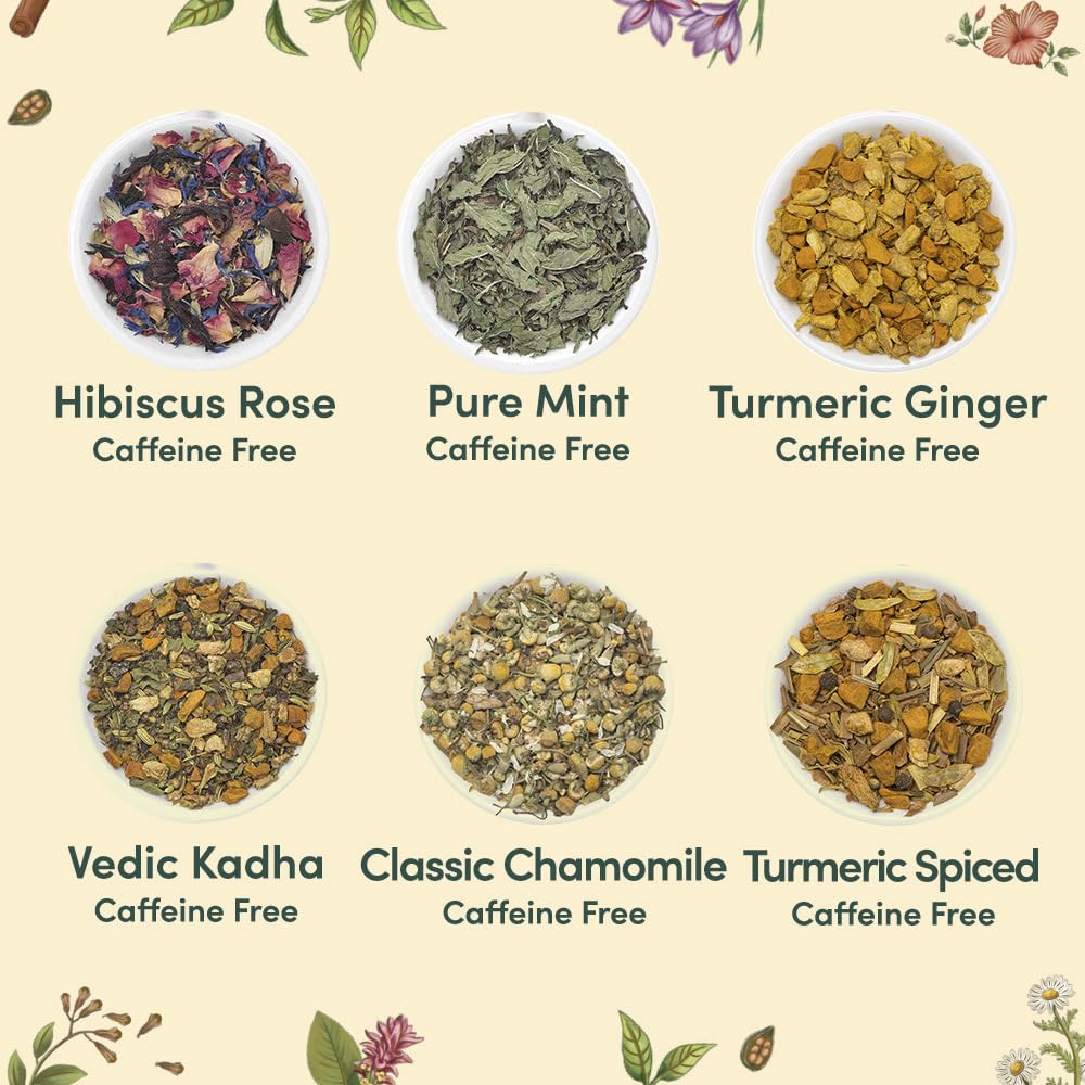 Herbal Tea Assortment, Gift Set, 6 Variants