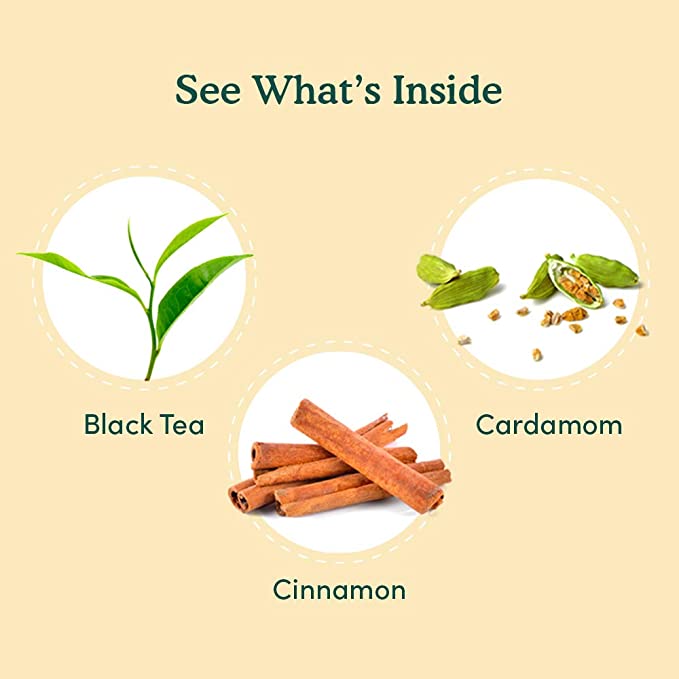 Sweet Cinnamon Masala Chai Tea, 30 Count (15x2)