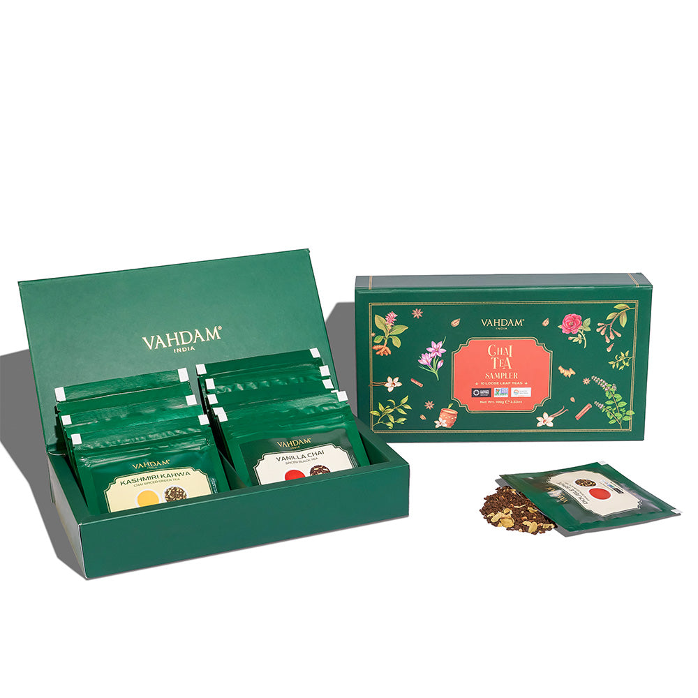 Chai Tea Loose Leaf Gift Sampler, 10 Teas | Premium Chai Collection ...