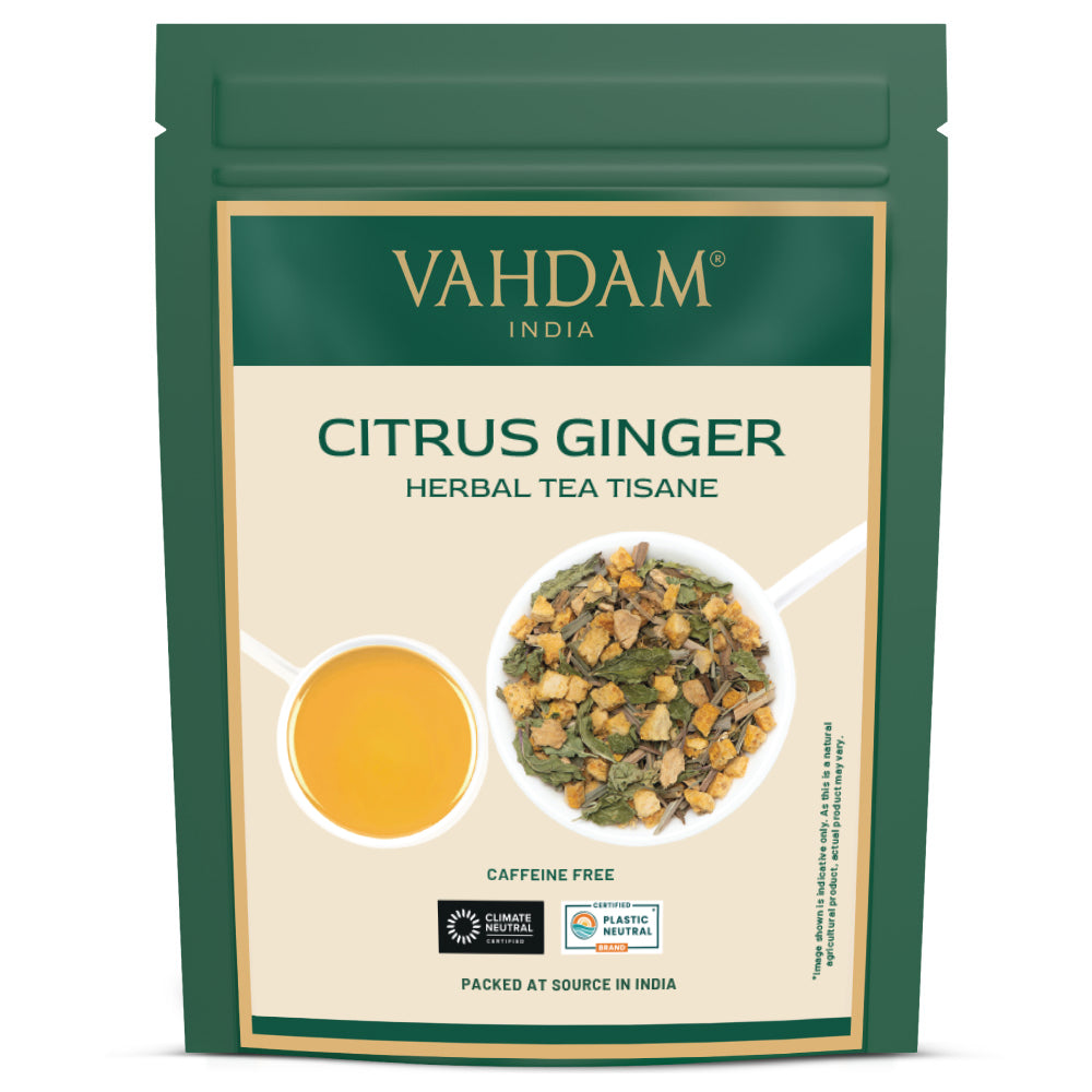 Citrus Ginger Herbal Tea Tisane, 3.53oz/100g