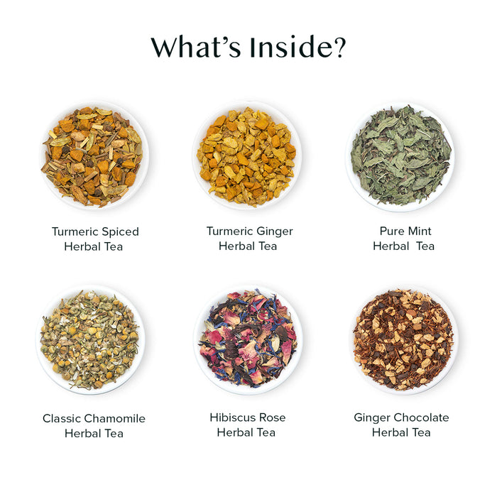 Herbal Tea Assortment Gift Set, 36 Teas | Pyramid Tea Bags | VAHDAM®