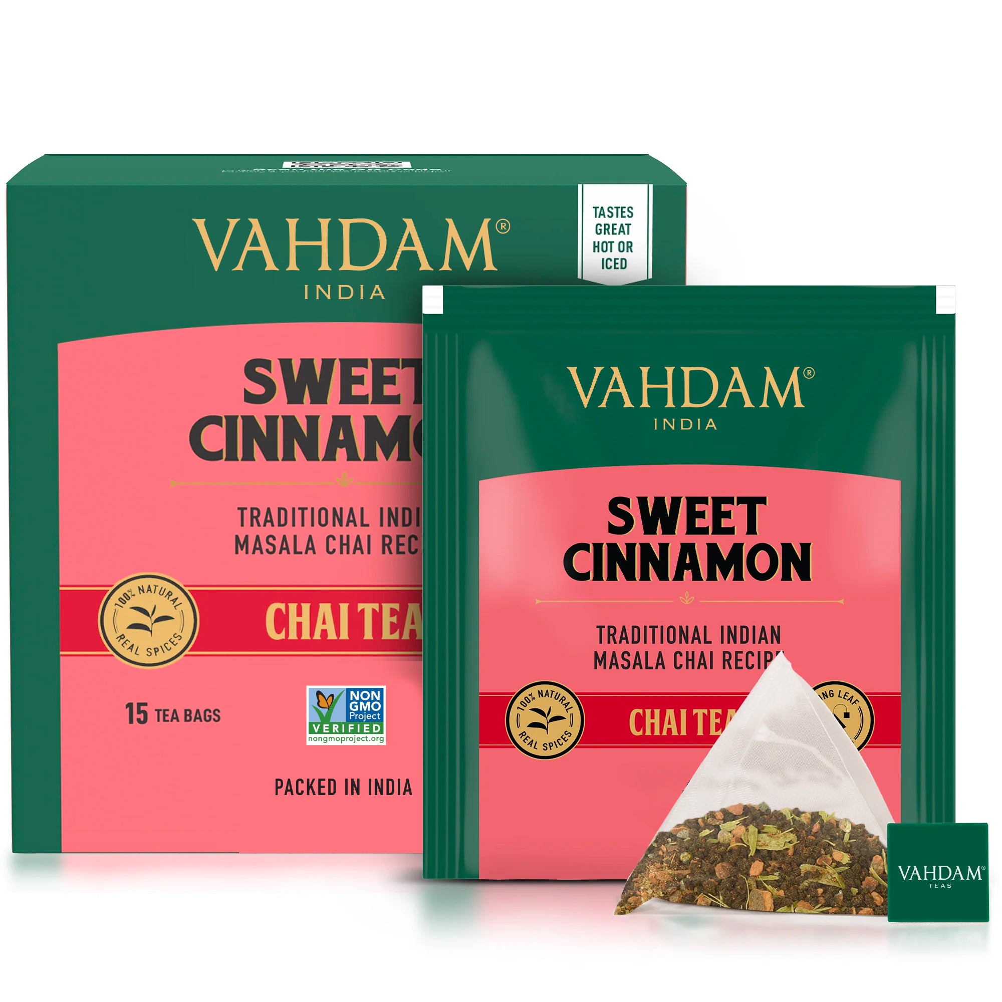 Sweet Cinnamon Masala Chai Tea, 30 Count (15x2)