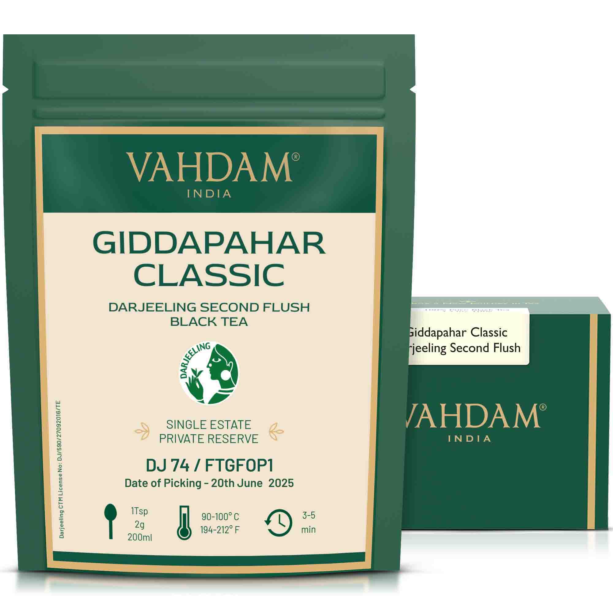 2025 Giddapahar Classic Darjeeling Second Flush Black Tea DJ 74