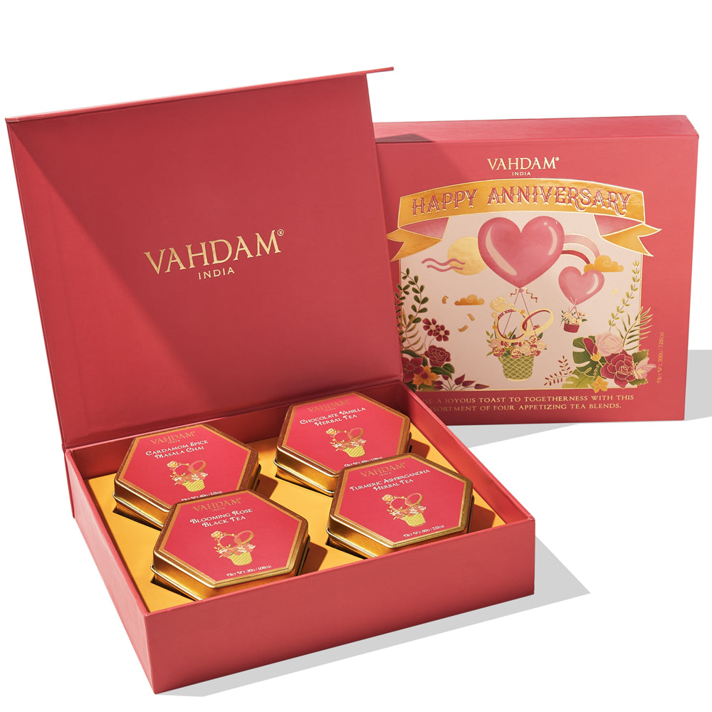 Happy Anniversary, Tea Gift Set, 4 Teas - VAHDAM® Global