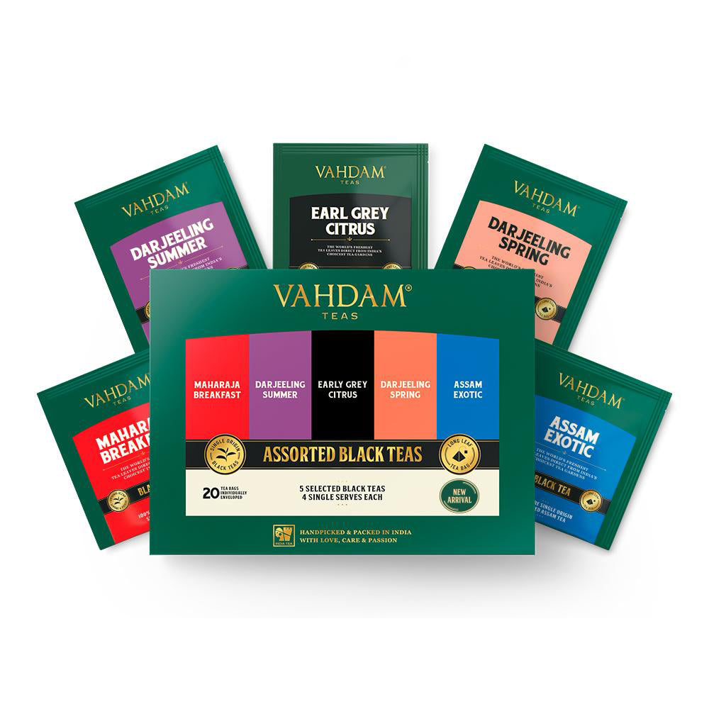 Assorted Black Teas Gift Set, 5 Variants VAHDAM® Global