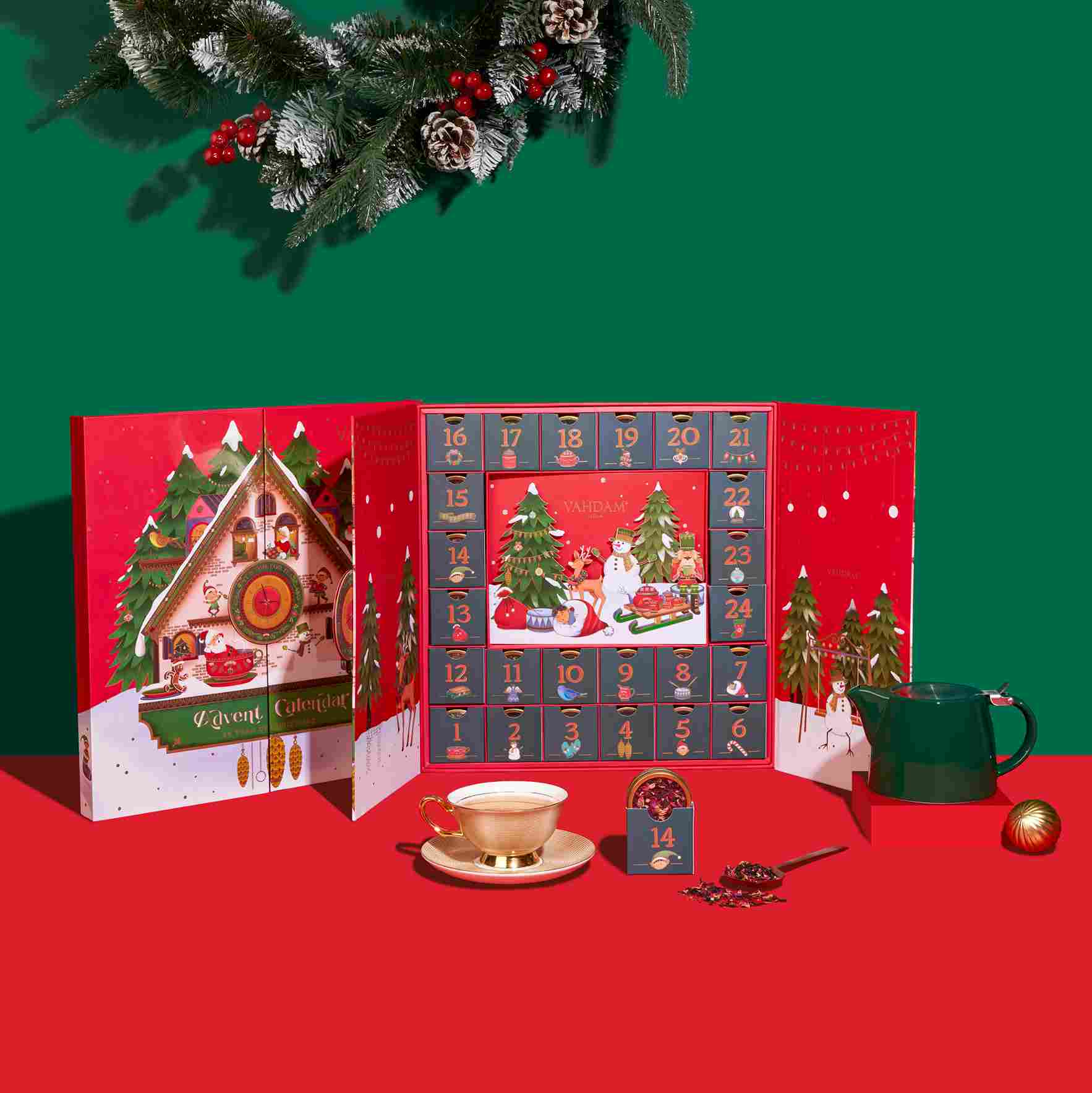 24 Loose Leaf Teas Advent Calendar VAHDAM® Global